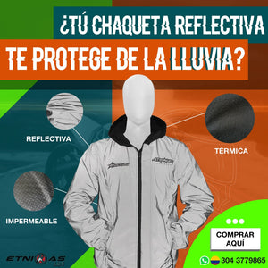 ¡Protección Total en Ruta!CHAQUETA  Reflectiva + GUANTES   🛡️🔥